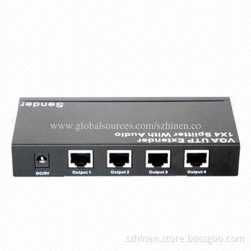 VGA UTP Extender, 1x4 Splitter with Audio